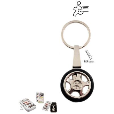 LLAVERO NEUMATICO COCHE + LATA