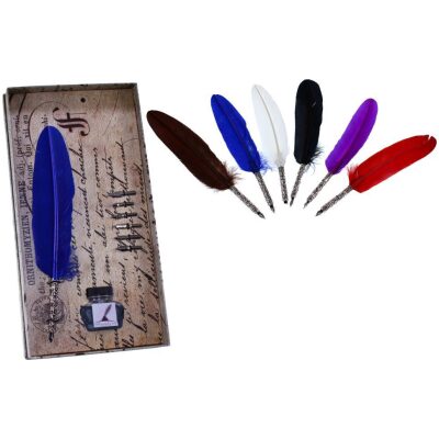 PLUMA ARABESCA +TINTERO +6 PLUMINE COL.SURTIDOS