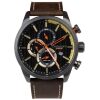 RELOJ NECKMARINE PIEL MARRON DOBLE HORARIO