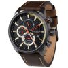 RELOJ NECKMARINE PIEL MARRON DOBLE HORARIO - Imagen 3