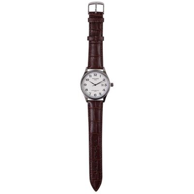 RELOJ PULSERA TIME PIEL MARRON CON FECHA