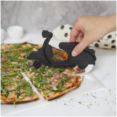 CORTA PIZZA MOTO NEGRA - Imagen 2