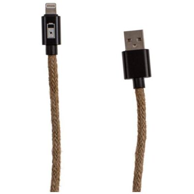 CABLE CARGADOR USB CUERDA NATURAL - Imagen 4