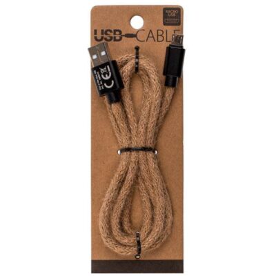 CABLE CARGADOR USB CUERDA NATURAL
