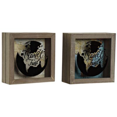HUCHA CAJA MAPAMUNDI 2 MOD. 18X18 CM