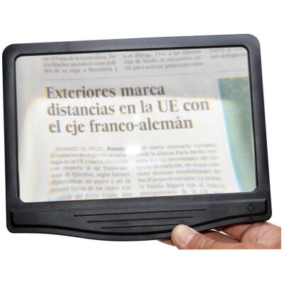 LUPA CON LUZ 12 LEDS 18X14
