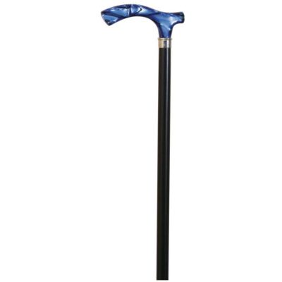 BASTON MULETILLA METACRILATO AZUL HAYA NEGRA