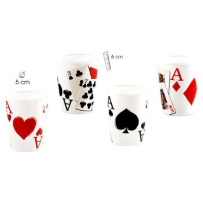 SET CHUPITOS 4 UNID. POCKER