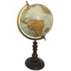 GLOBO TERRAQUEO ALT. 40 CM BEIG BASE MADERA