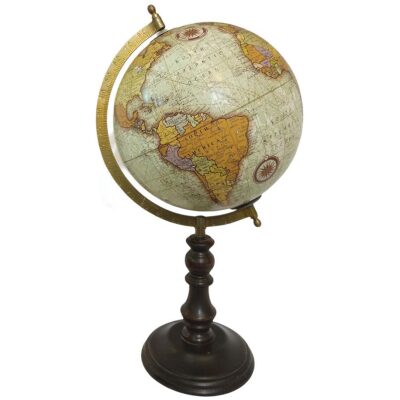 GLOBO TERRAQUEO ALT. 40 CM BEIG BASE MADERA