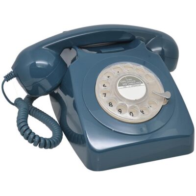 TELEFONO RETRO AZUL DIAL GIRATORIO