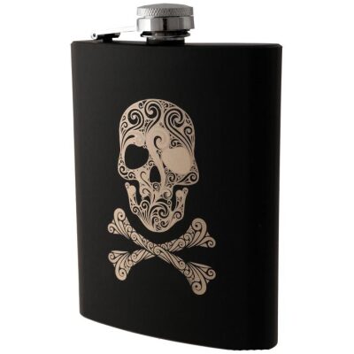 PETACA 08 OZ. SERIGRAFIA CALAVERA