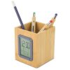 PORTALAPICES EN MADERA CON RELOJ LAOS - Imagen 2