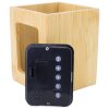PORTALAPICES EN MADERA CON RELOJ LAOS - Imagen 3
