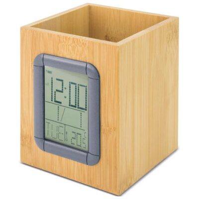 PORTALAPICES EN MADERA CON RELOJ LAOS - Imagen 4