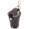 SET 4 VASITOS ACERO INOX. FUNDA PIEL LUCCA