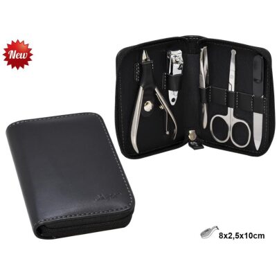 SET MANICURA 5 PZAS. CREMALLERA NEGRO