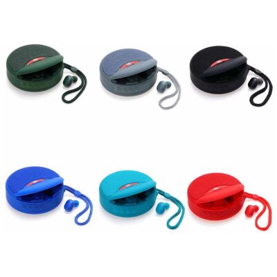 ALTAVOZ REDONDO  BLUETOOTH+AURICULARES COL SURT.