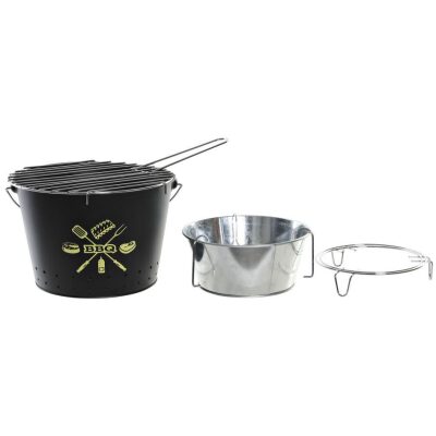 BARBACOA CUBO NEGRO 42X27X21 CM. - Imagen 2