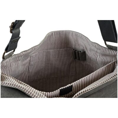 BOLSO BANDOLERA LIENZO BICICLETA MARRON - Imagen 2
