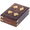 CARTAS POCKER CAJA MADERA SIMBOLOS POCKER