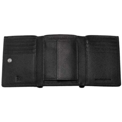 CARTERA ZIPPO NEGRA PIEL TRI-FOLD CON MONEDERO - Imagen 2