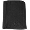 CARTERA ZIPPO NEGRA PIEL TRI-FOLD CON MONEDERO