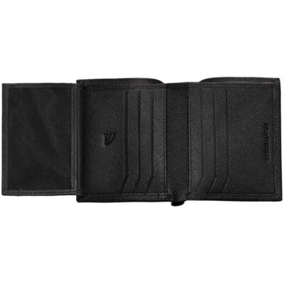 CARTERA ZIPPO NEGRA PIEL TRI-FOLD SAFFIANO VERTICA - Imagen 2