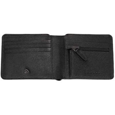 CARTERA ZIPPO NEGRA PIEL TRI-FOLG MONED. CREMALLER - Imagen 2