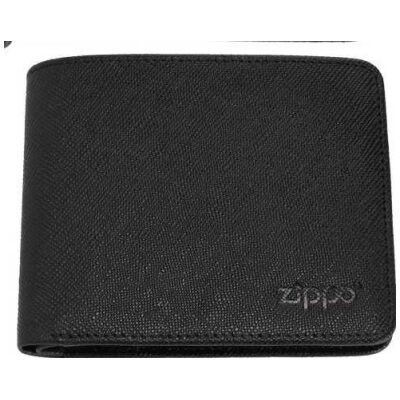 CARTERA ZIPPO NEGRA PIEL TRI-FOLG MONED. CREMALLER