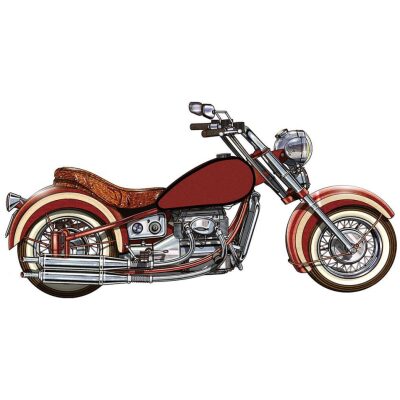 CHAPA PARED MOTO ROJA 59X29