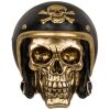 HUCHA CALALVERA DORADA CASCO NEGRO