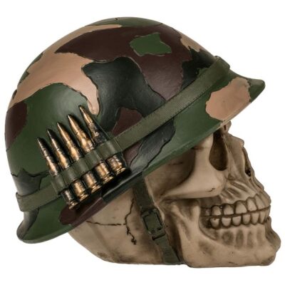 HUCHA CALAVERA MILITAR CON CASCO - Imagen 3
