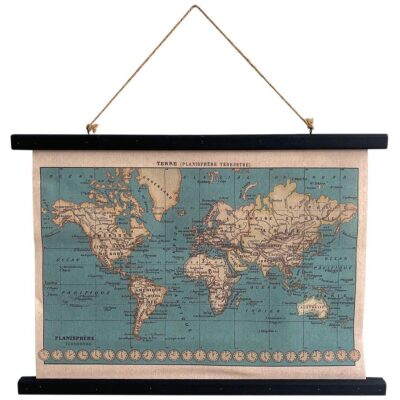 LIENZO ENROLLABLE 60X43 CM. MAPA AZUL