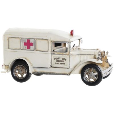 METAL AMBULANCIA RETRO 33X14X15