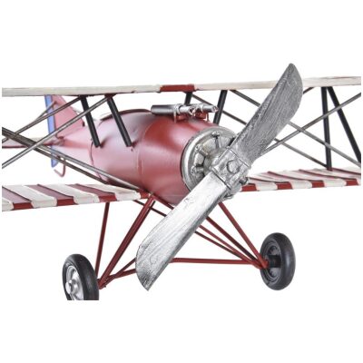 METAL AVION BIPLANO ALAS RAYADAS 2 COL. 45X38 - Imagen 2