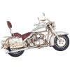 METAL MOTO 27 CM. PLATEADA SILLON ROJO - Imagen 2