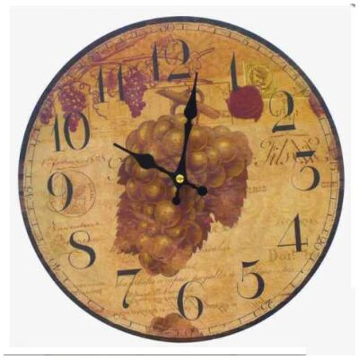 RELOJ PARED 30 CM. UVAS