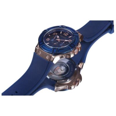 RELOJ PULSERA TIME CAUCHO AZUL MAQUINARIA VISTA