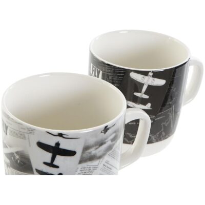 TAZA MOTIVO AVIACION 2 COL. - Imagen 2
