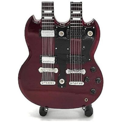 MINIATURA MUSICAL GUITARRA DOBLE MASTIL JIMMY PAGE