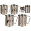 TAZA ACERO CON MOSQUETON ESTAMPADA