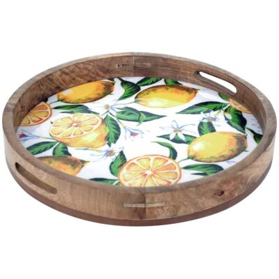BANDEJA REDONDA 35 CM. LIMONES