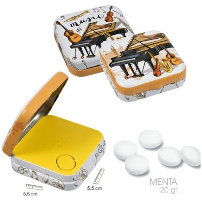 CAJITA MINTS MENTA INSTRUMENTOS MUSICALES