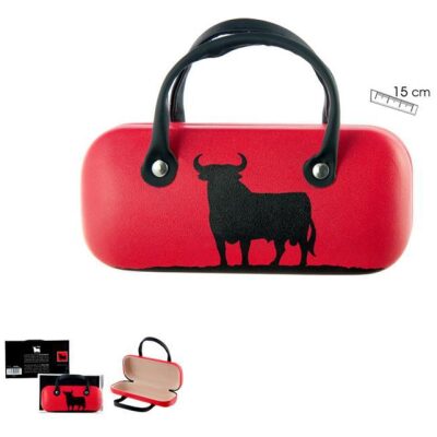FUNDA GAFAS ROJO TORO NEGRO