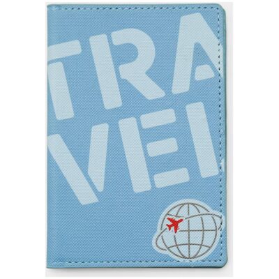 FUNDA PASAPORTE AZUL TRAVEL