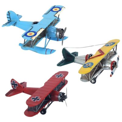 METAL AVION 21 CM BIPLANOS SURTIDOS - Imagen 2