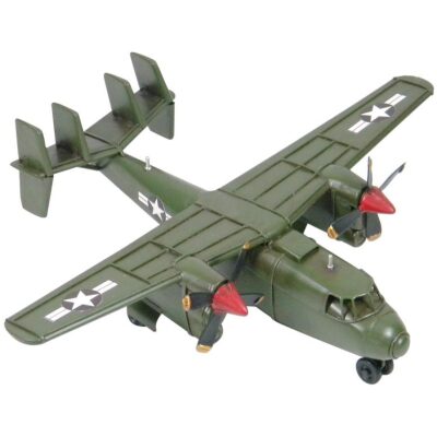 METAL AVION MILITAR 28 CM.