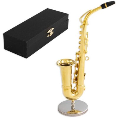 MINIATURA MUSICAL SAXOFON 17 CM.