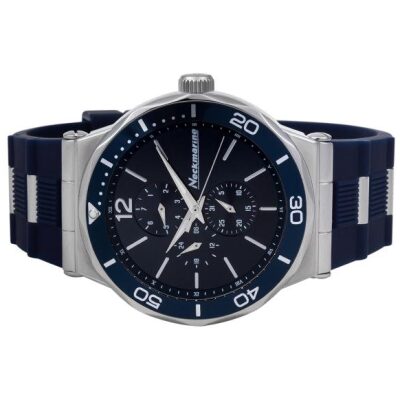 RELOJ NECKMARINE CAUCHO AZUL CORREA APLIQUES ACERO - Imagen 2